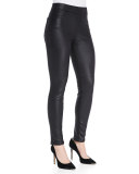 Leather-Like Ponte Skinny Jeans