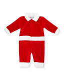 Ho Ho Ho Velour Coverall, Red/White, Size 0-18 Months