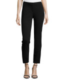 Alexandra Double-Knit Pants, Black