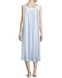 Annetin Sleeveless Long Nightgown, Light Blue