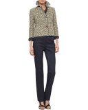 Static Tweed Three-Button Jacket, Multi