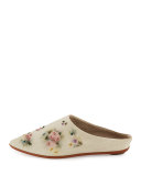 Bea Painted Canvas Slipper, Multicolor