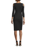 Evie Cold-Shoulder Sheath Cocktail Dress