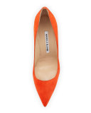 BB Suede 105mm Pump, Orange