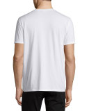 Short-Sleeve V-Neck Jersey T-Shirt, White