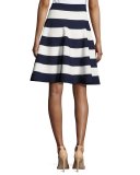 Striped Flared Circle Skirt