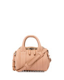 Mini Rockie Leather Satchel Bag, Truffle/Silver
