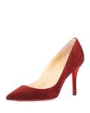Apostrophy Suede 85mm Red Sole Pump, Fusian Gray