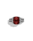 Petite Wheaton Ring with Garnet and Diamonds