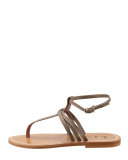 Papyrus Ankle-Strap Thong Sandal