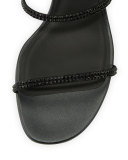 Crystal Snake 40mm Sandal, Black