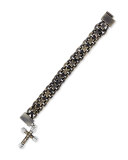Pearly Chain Cross Bracelet