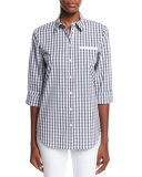 Gingham Check 3/4-Sleeve Shirt