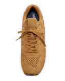 696 Deconstructed Lace-Up Sneaker, Beige