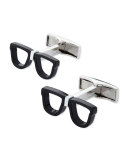 Nerd Glasses Cuff Links, Black 