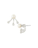 Triple Gravitation Pearl Jacket Earrings