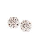 Diamond Flower Cluster Earrings, 1.46 tdcw