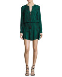 Pilar Snakeskin-Print Blouson Dress
