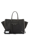 Papier B4 AJ Zip-Around Tote Bag, Black