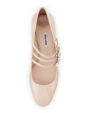 Patent 45mm Mary Jane Pump, Cipria