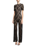 Janus Lace Jumpsuit, Black