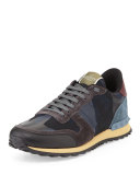 Men's Rockrunner Camo-Print Sneaker, Blue