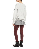 The Embroidered Star Sweatshirt, Heather Gray