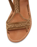 Peace Suede Gladiator Sandal, Wilde Sand