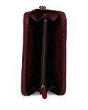 Intrecciato Continental Zip-Around Wallet, Wine Colorblock