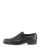 Leather Plain-Toe Slip-On Loafer