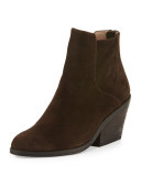 Peer Suede Ankle Boot, Chocolate