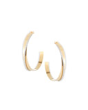 Medium Vanity Expose Twisted 14K Gold & Diamond Hoop Earrings