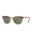 Cellor Half-Rim Polarized Sunglasses, Havana