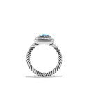 Petite Albion Ring with Hampton Blue Topaz and Diamonds