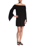 Liquid by Luxe Bell-Sleeve Coverup Dress
