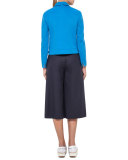 Caro Pleated Flared Pants, Slate
