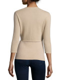 3/4-Sleeve Modern Cashmere Shrug