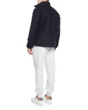 Flannel Wool-Blend Shirt Jacket, Navy