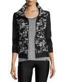 Emblem Front-Zip Jacket, Black Camo