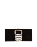 Pilgrim Pearly-Fringe Clutch Bag, Black