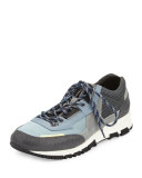 Colorblock Mesh Trainer Sneaker, Blue/Gray