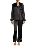 Silk Satin Two-Piece Pajama Set