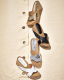 Gallo Crisscross Wedge Sandal, Black