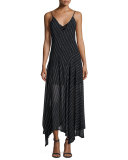 Racerback Satin Slip Tunic, Black