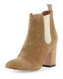 Mia Suede 85mm Chelsea Boot, Beige