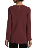 Lucca Long-Sleeve Silk Blouse 