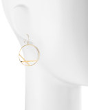 14k Small Affinity Hoop Drop Earrings