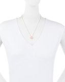 Pyramid Pendant Necklace, Rose Golden