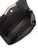 Gya Leather Clutch, Onyx