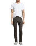 Essential Five-Pocket Twill Pants, Gray
